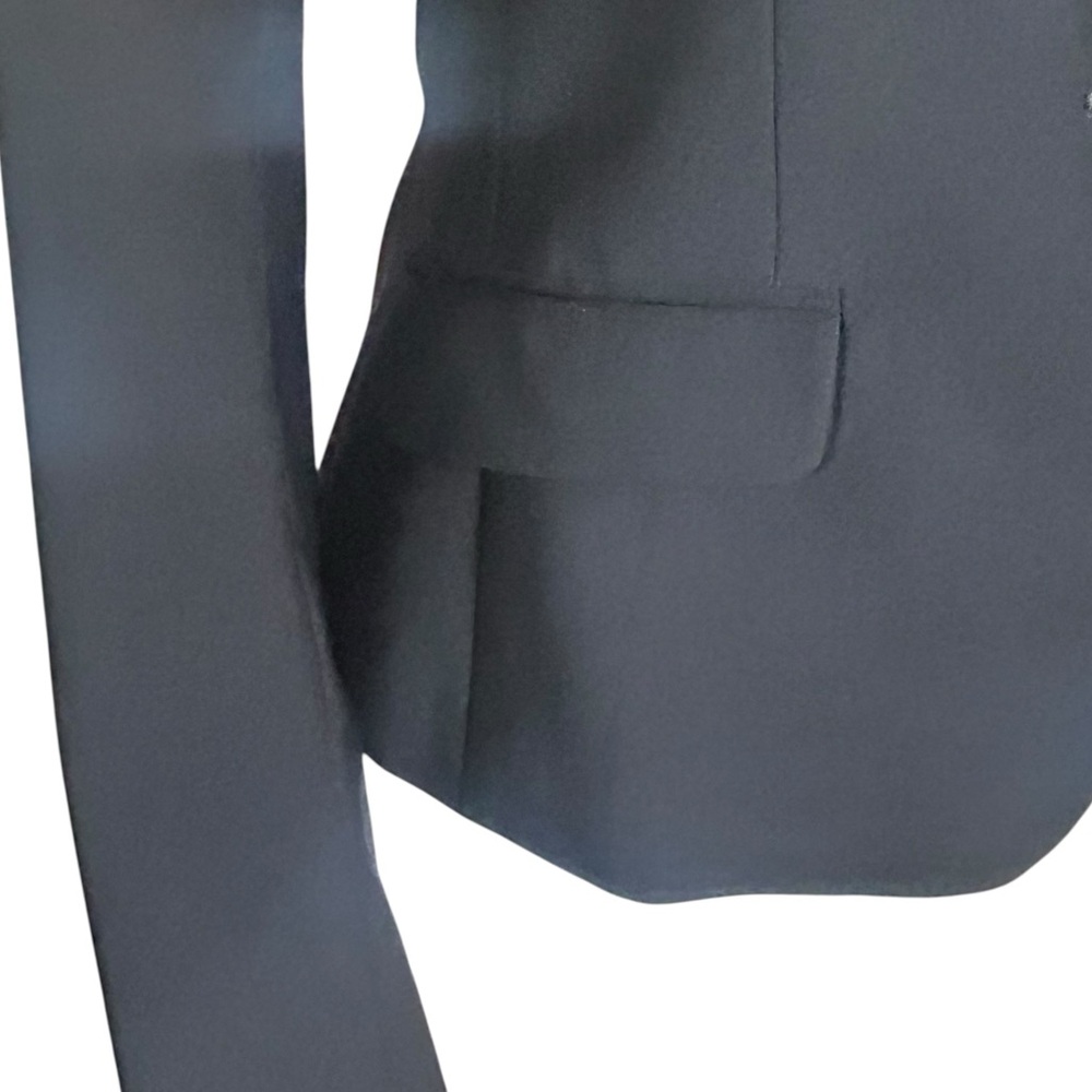 Talbots Black Single Button Cropped Wool Blazer S… - image 3